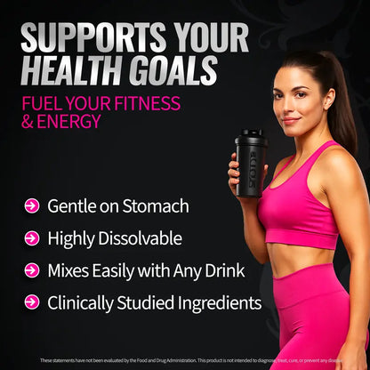 Bold Buns Creatine for Women – Build Strength, Support Skin Glow & Hair Heath, Recover Faster | 30 Servings - Unflavored